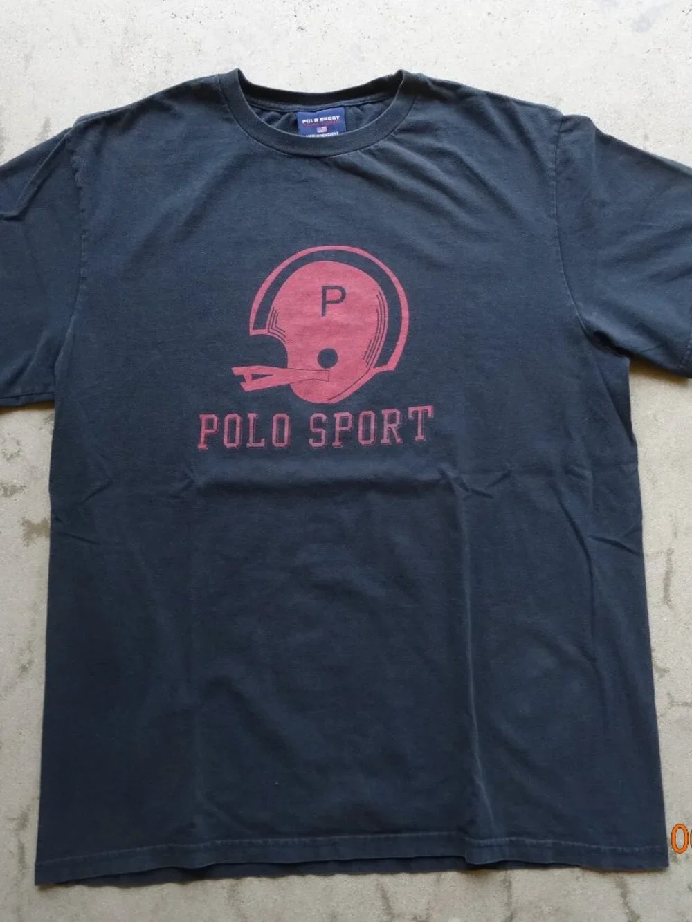 Y2k Polo Sport Ralph Lauren Football Helmet Spellout Shirt Mens L